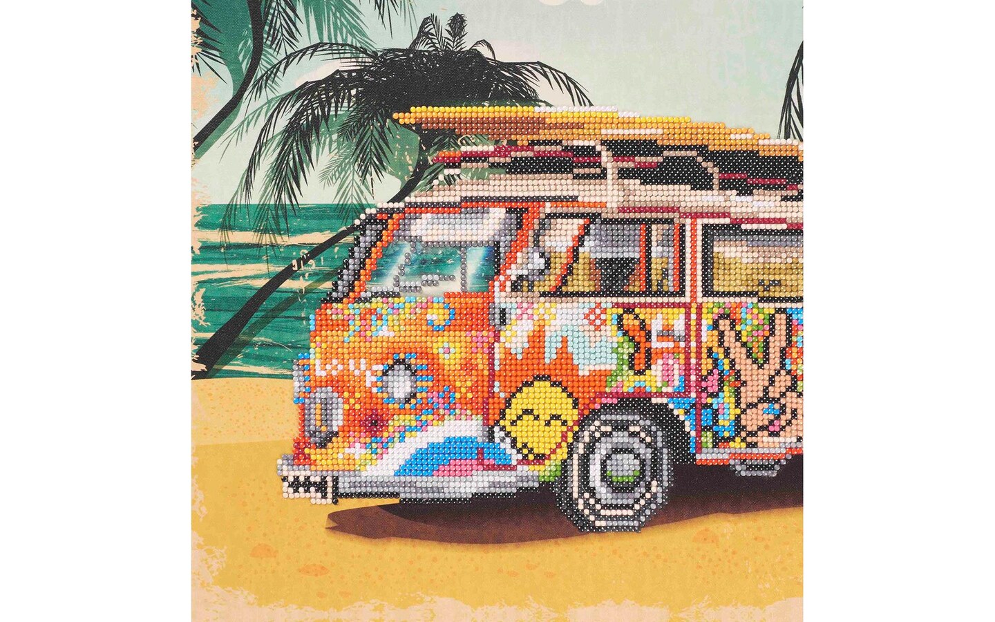 Diamond Art Kit 12X12&#x22; Sparkle Inter Vw Bus