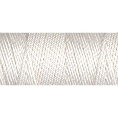 C-Lon Fine Weight Bead Cord (Tex 135), White - 0.4mm, 50 Yard Spool