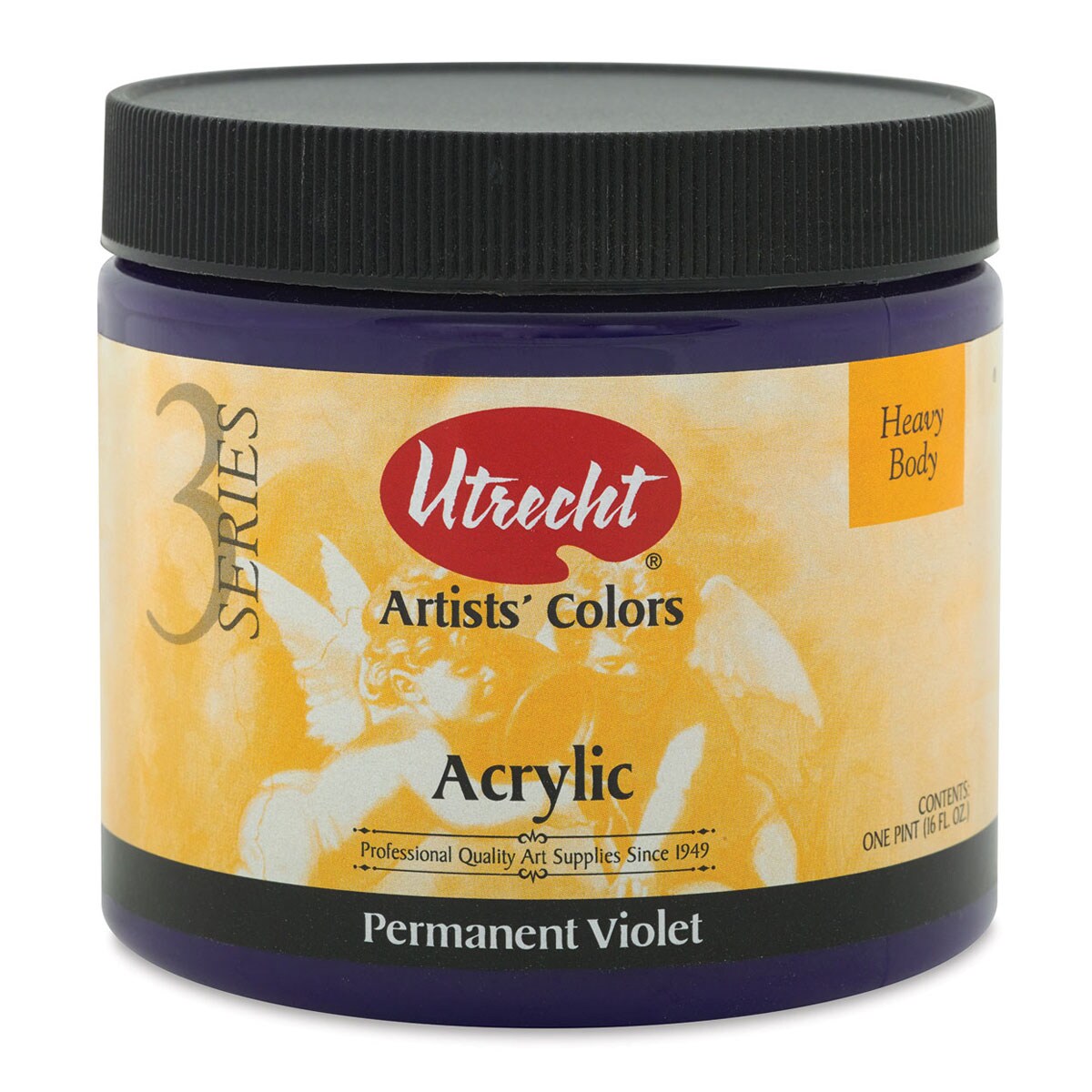 Utrecht Artists' Acrylic Paint Permanent Violet, Pint Michaels