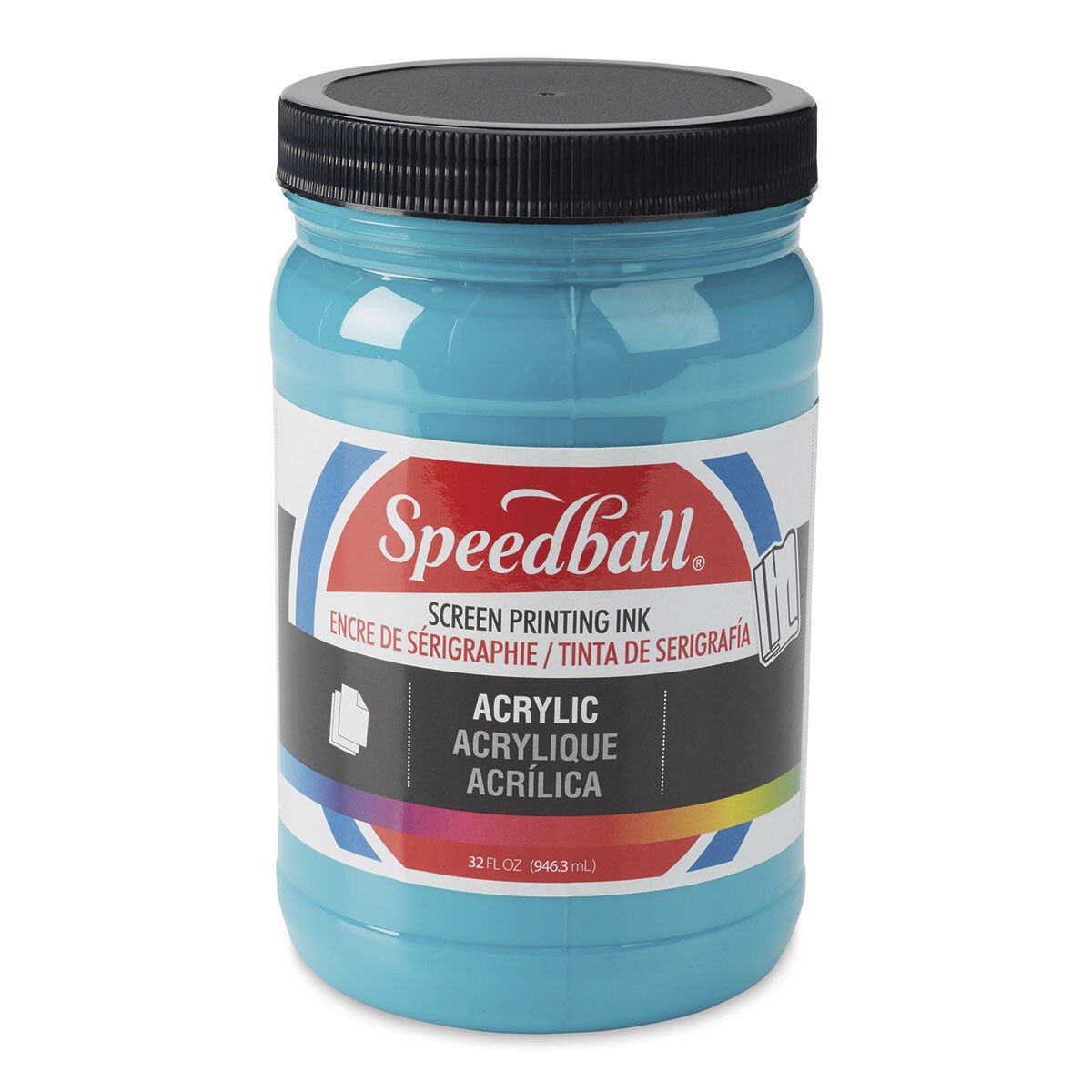 Speedball Permanent Acrylic Screen Printing Ink - Peacock Blue, Quart