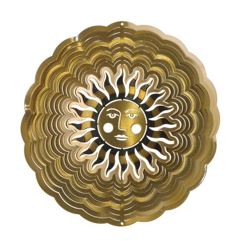 Sun Face Antique Gold Wind Spinner