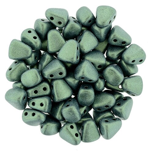 Nib-Bit Beads, Metallic Suede Lt Green, 8 grams
