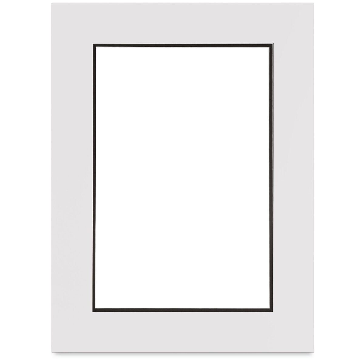 Blick Double Mat - Smooth White/Smooth Black, 18" x 24" (11-3/4" x 17-3/4" opening)