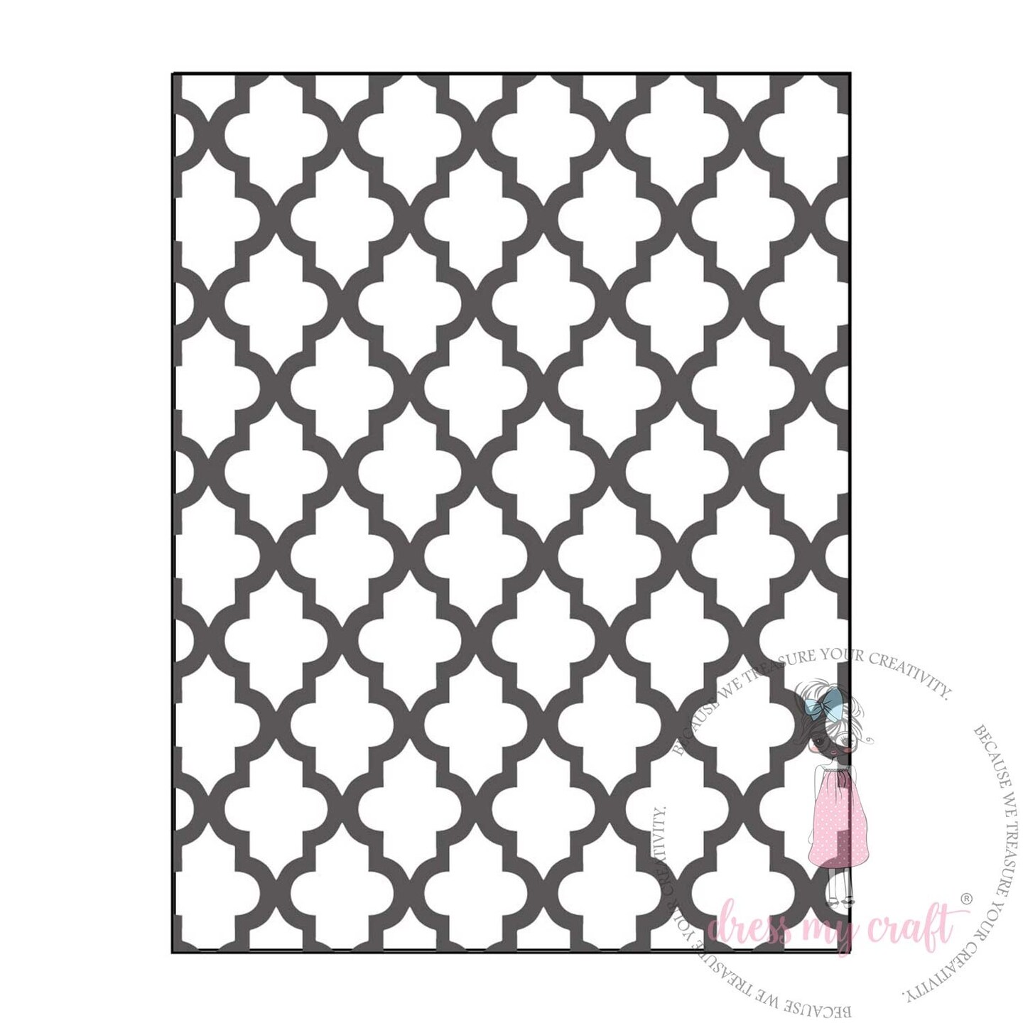 Dress My Craft Embossing Folder 4.25"X5.75"Lattice Michaels