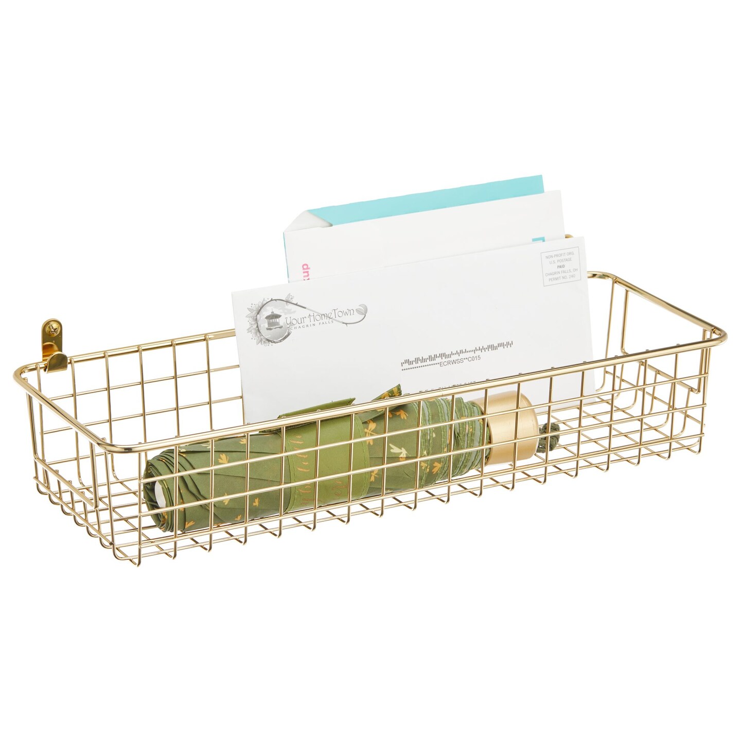 mDesign Metal Wall Mount Hanging Basket Shelf for Home Storage Michaels