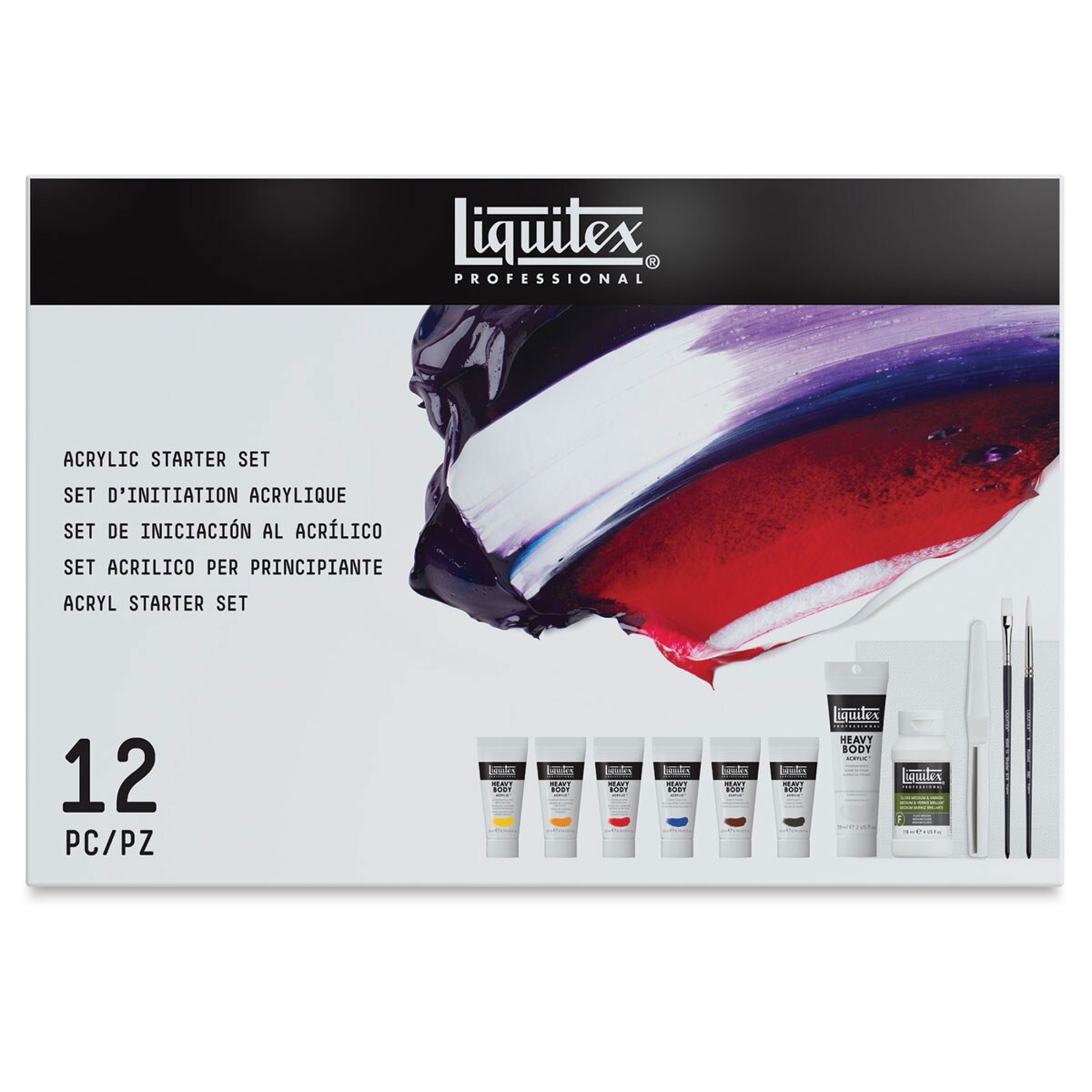 Liquitex Professional Heavy Body Acrylics - Set of 12, Pro Starter Set, 22 ml