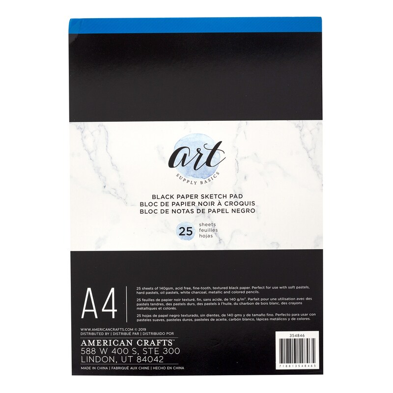 Black Paper Sketch Pad - American Crafts