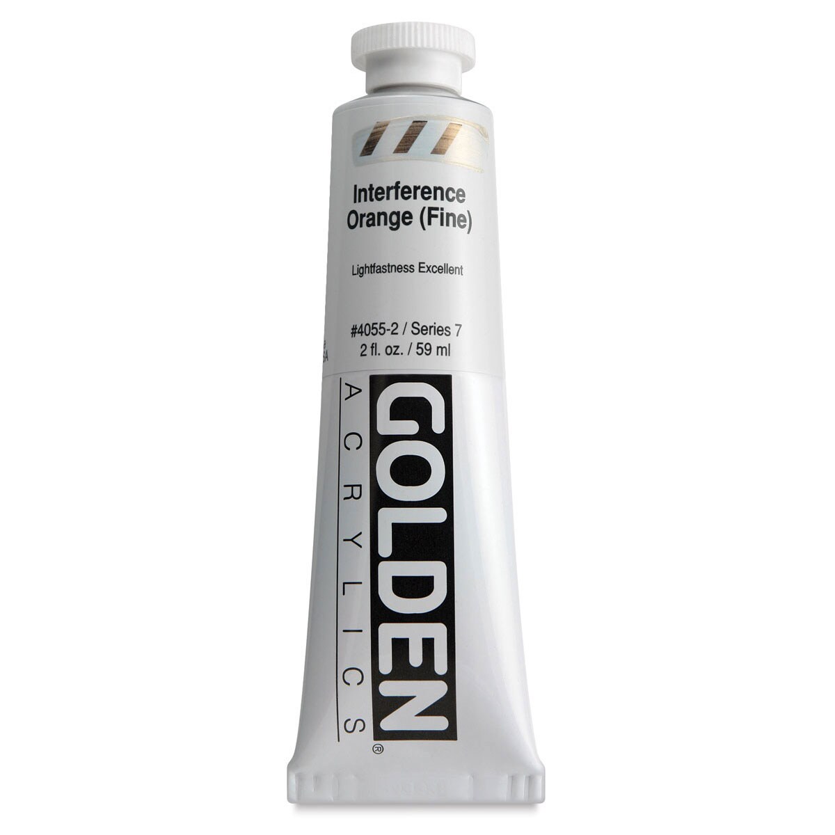 Golden Heavy Body Artist Acrylics - Interference Orange (Fine), 2 oz Tube