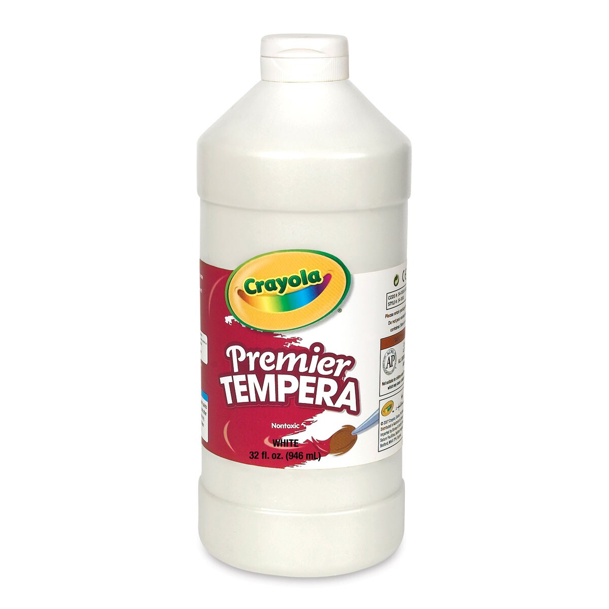 Crayola Premier Tempera - White, 32 oz bottle