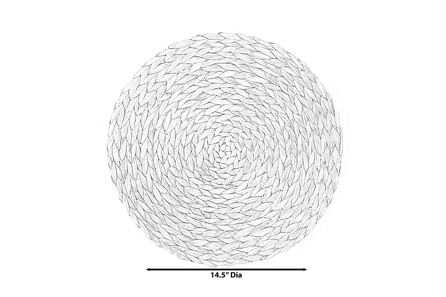 15" Decorative Weave Water Hyacinth Round Mat Charger Plates for Dining Table