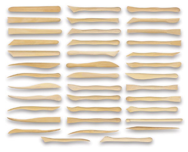 Boxwood Clay Tools - Set of 38, 6&#x22;