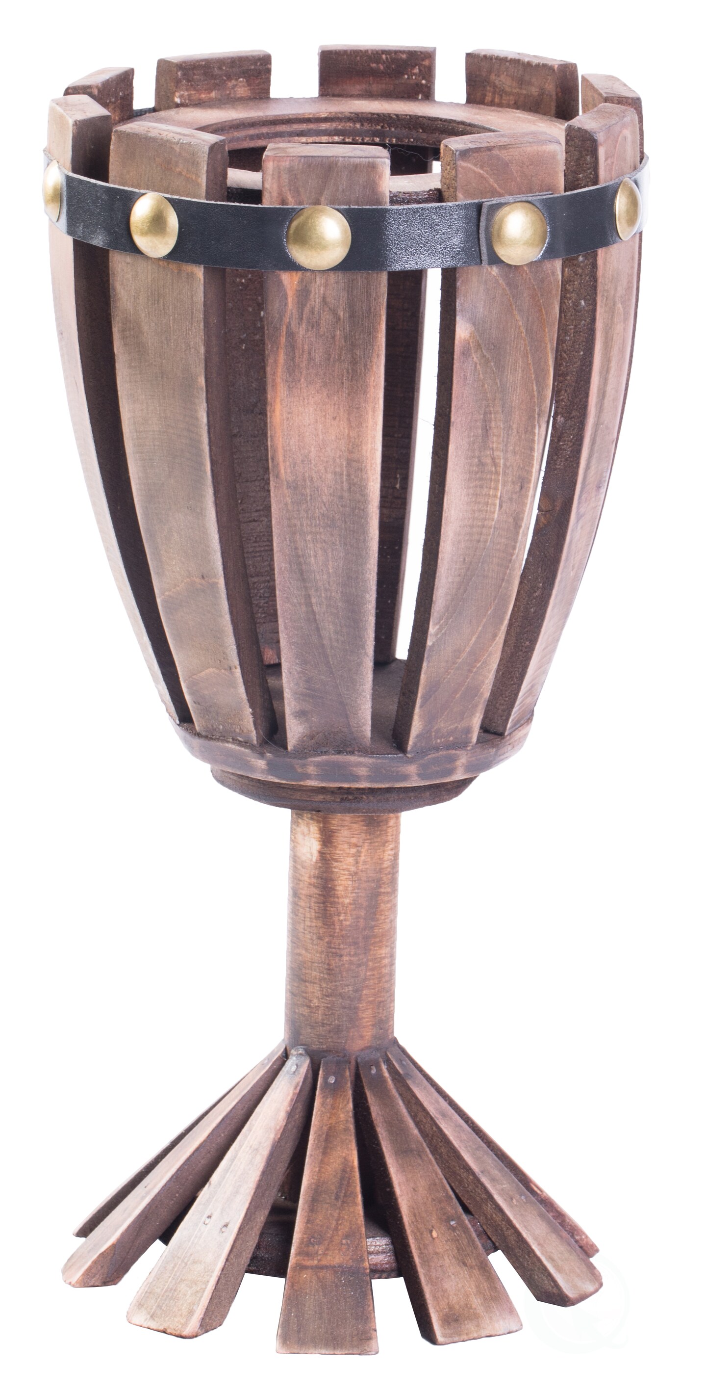 Wooden Wine Goblet Shaped Vintage Decorative Single Bottle Wine Holder