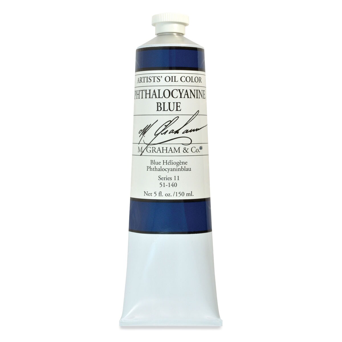 M. Graham Artists&#x27; Oil Color - Phthalocyanine Blue, 148 ml tube