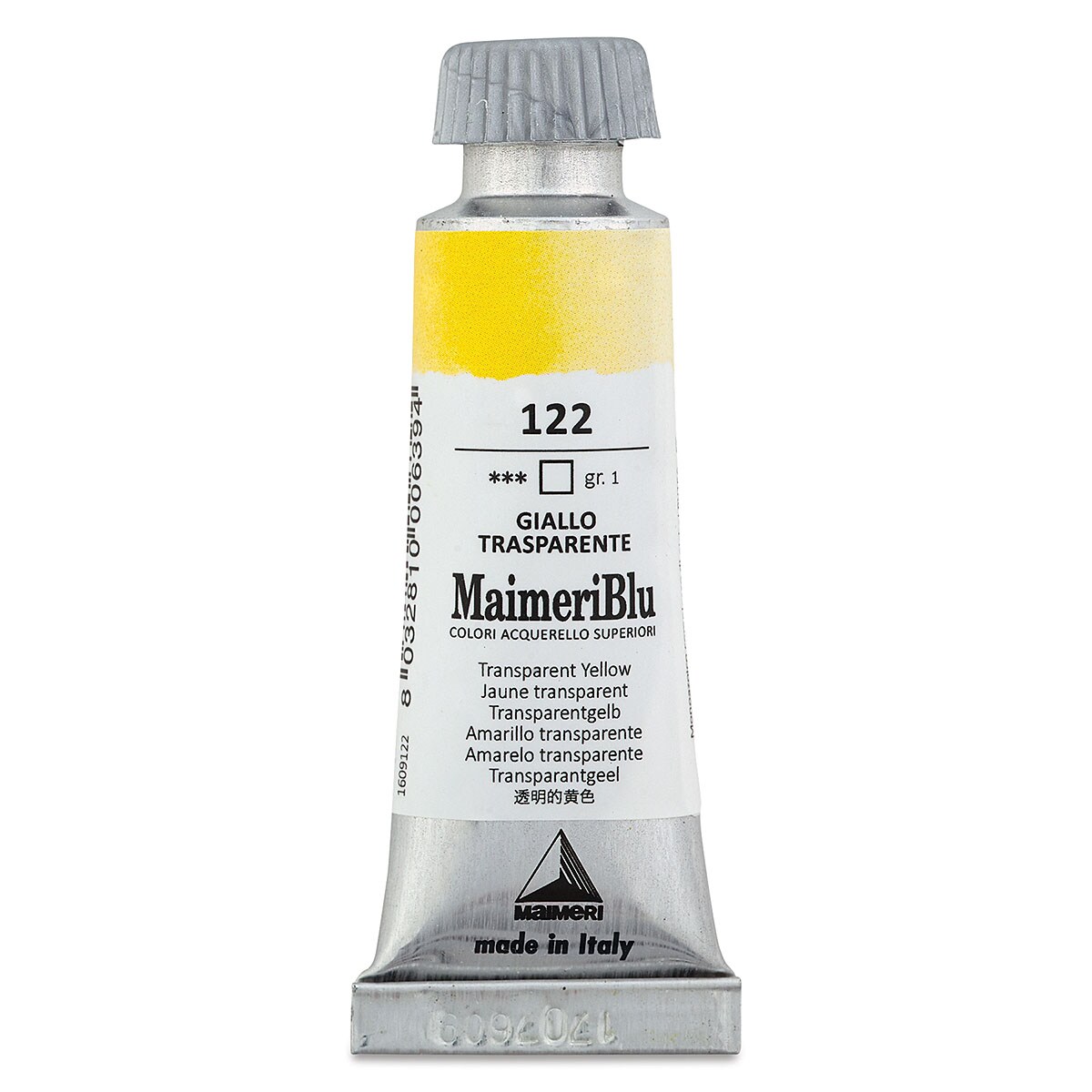 Maimeri Blu Artist Watercolor - Transparent Yellow, 12 ml Tube