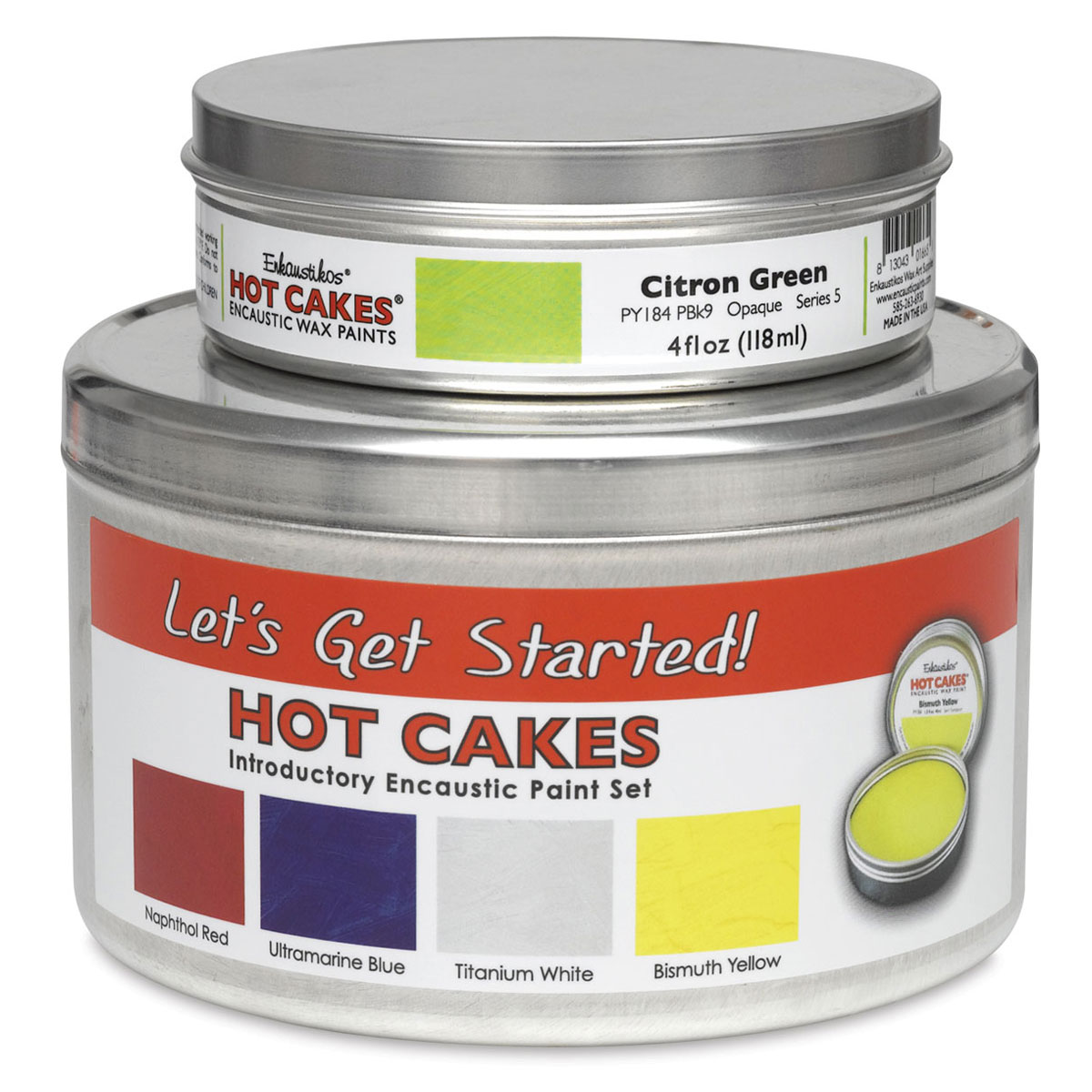 Enkaustikos Hot Cakes Encaustic Paint - Set of 6, Introductory Colors, 45 ml Tins