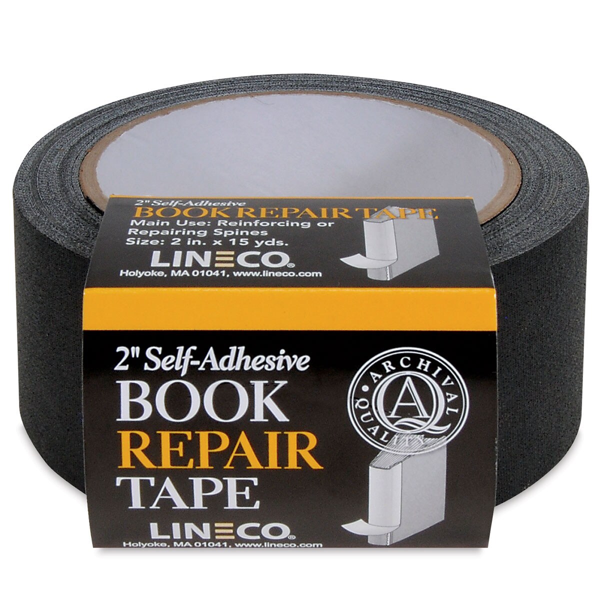 Lineco Spine Repair Tape - 2&#x22; x 15 yards, Black, Cloth