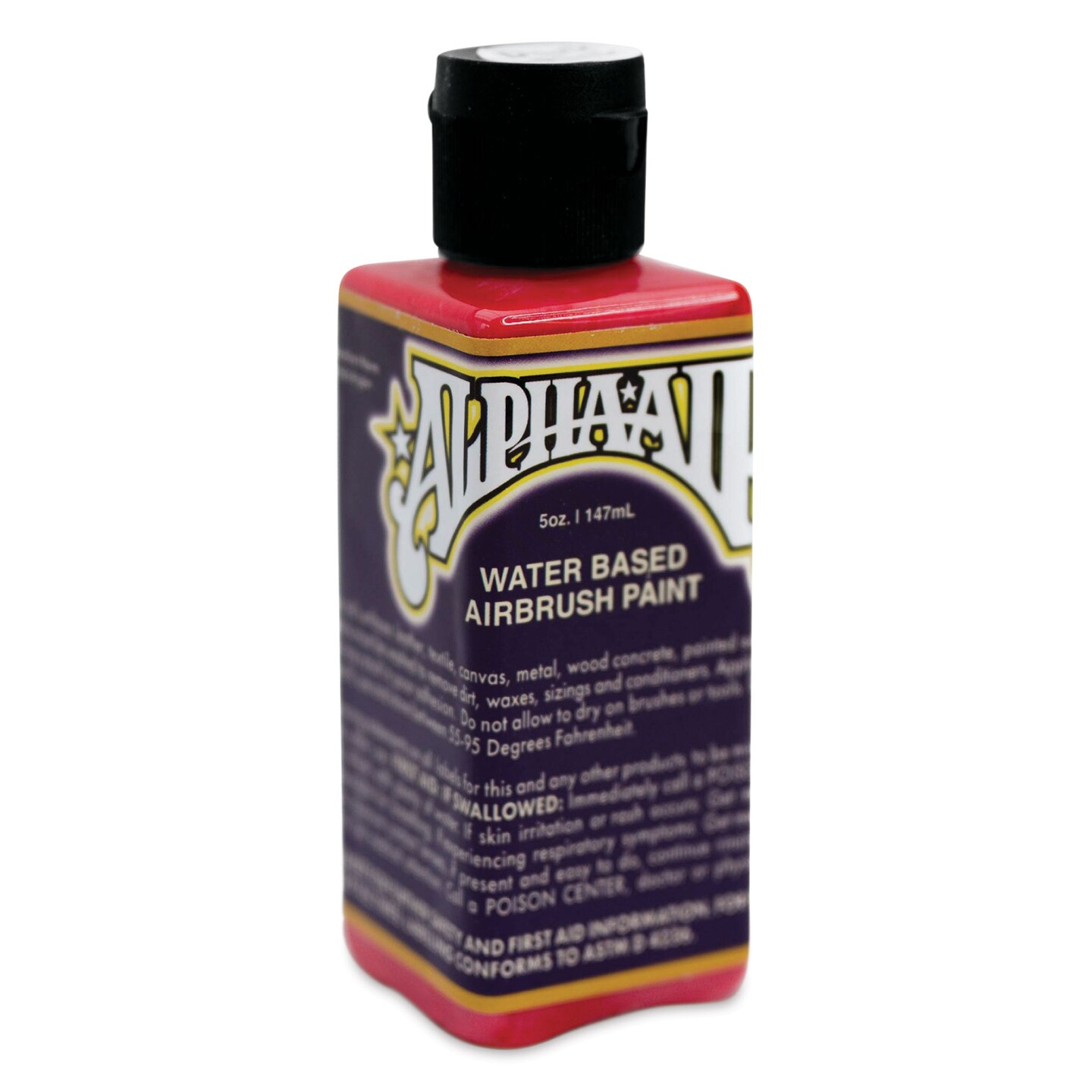 Alpha6 AlphaAir Airbrush Ready Paint - Alpha Red, 5 oz, Bottle