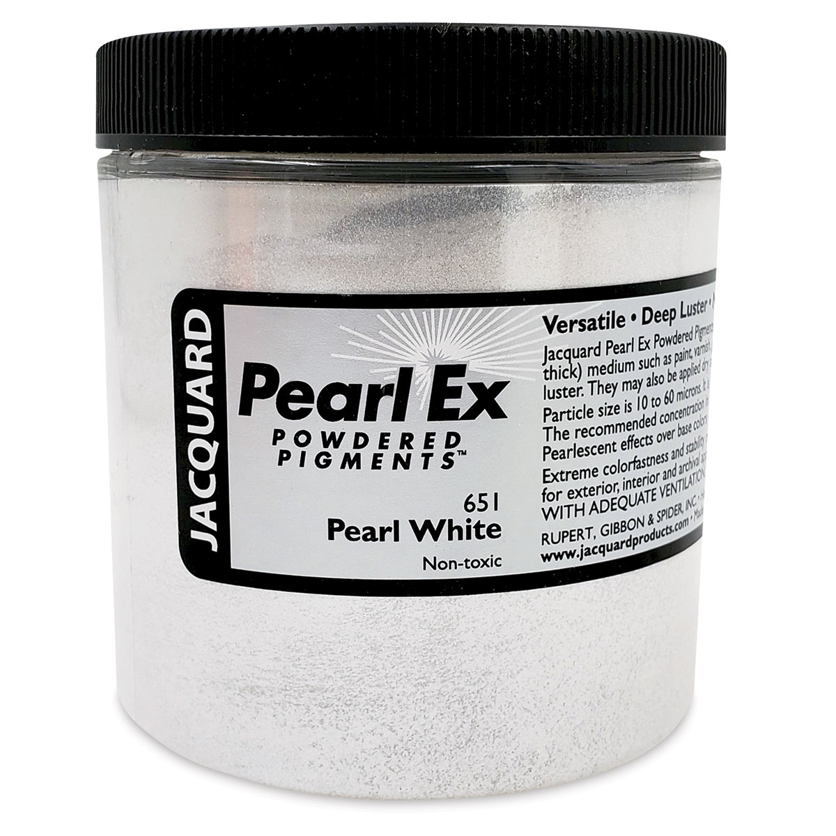 Jacquard Pearl-Ex Pigment - 4 oz, Pearl White, Jar