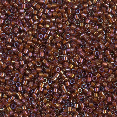 Miyuki Delica Bead 11/0, DB1750, Sparkling Beige Lined Root Beer AB, 5 grams