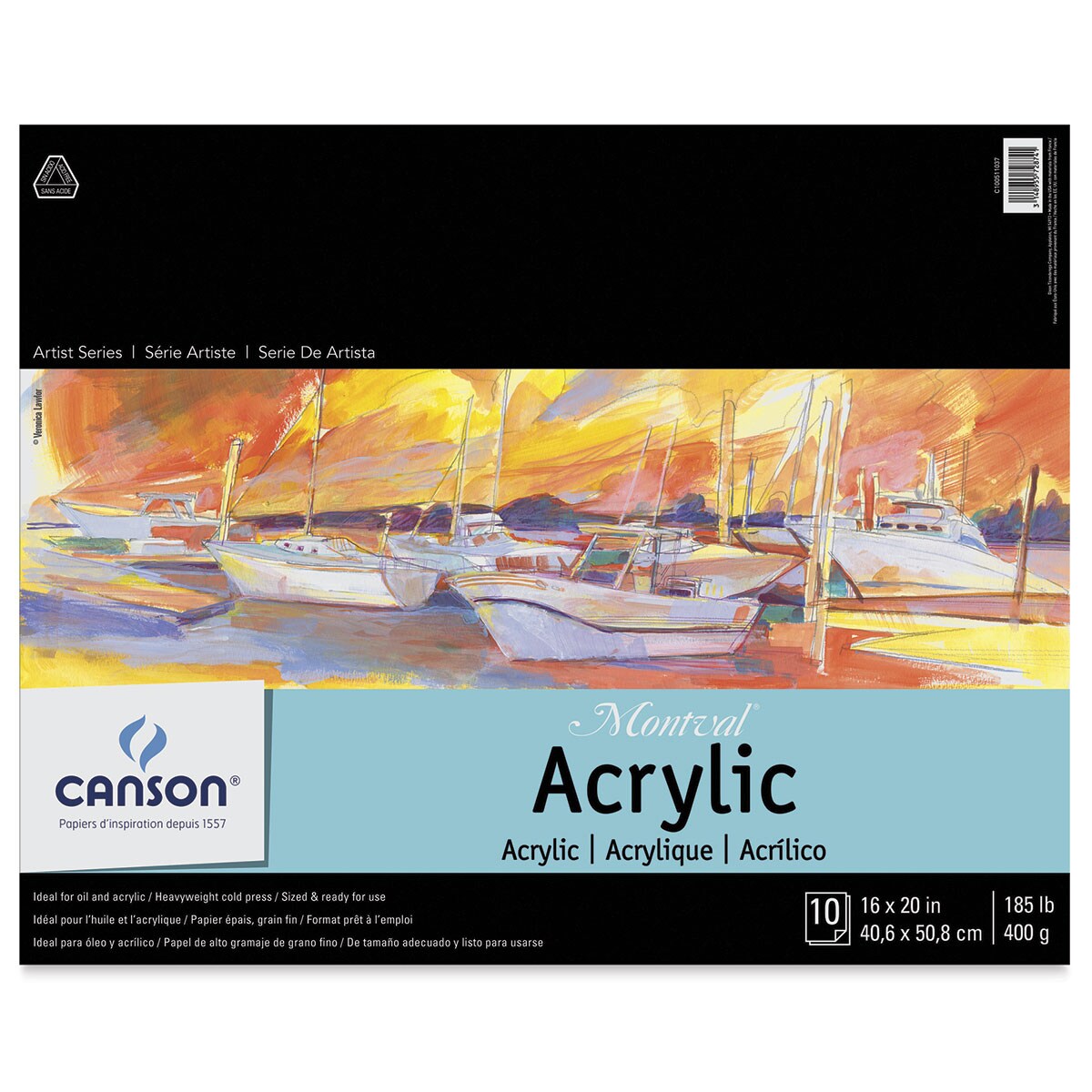 Canson Montval Acrylic Paper Pad - 16&#x22; x 20&#x22;, 10 Sheets