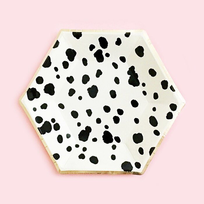 Paper Plates - Small - Black &#x26; White Dalmatian