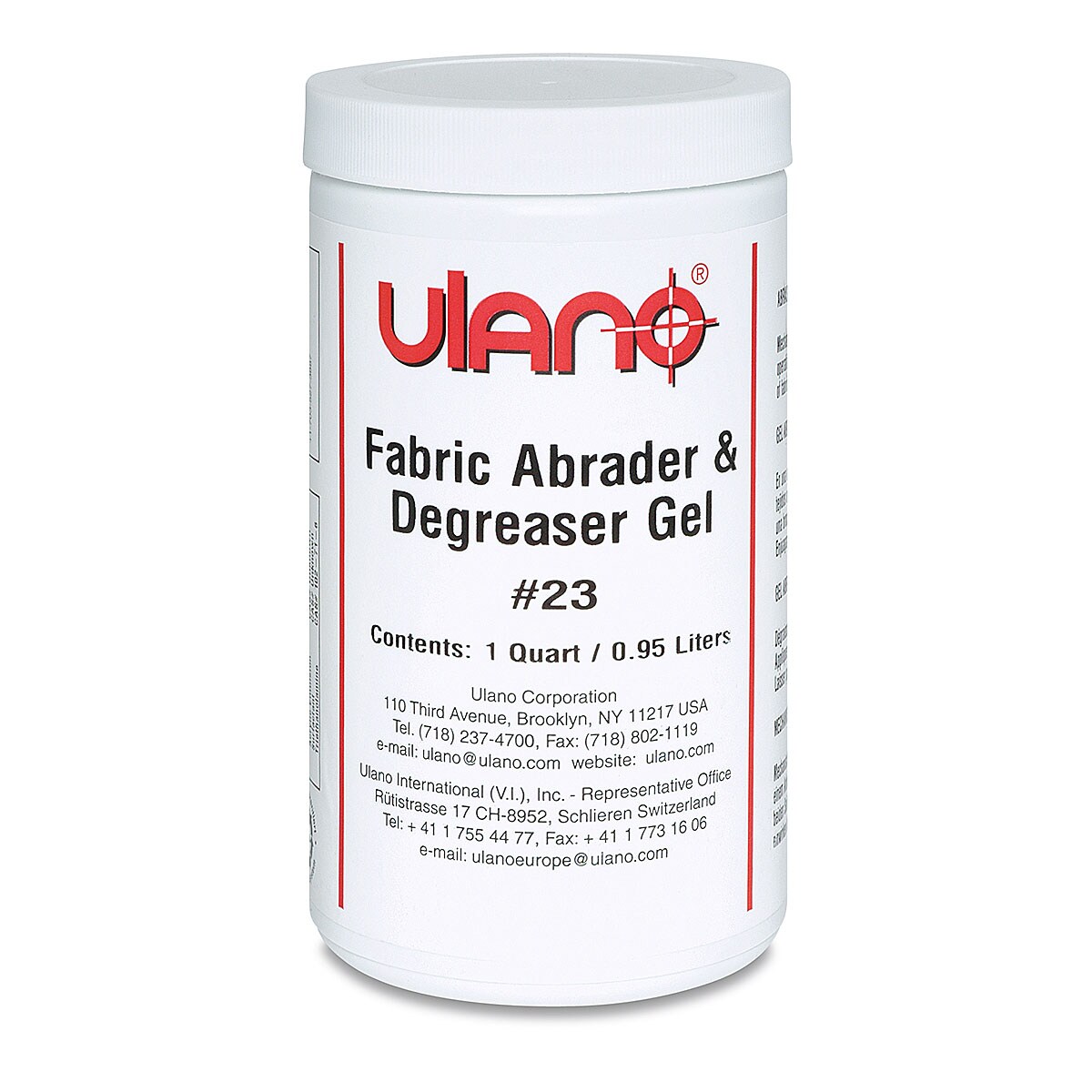 Ulanogel No. 23 Fabric Abrader and Degreaser - Quart