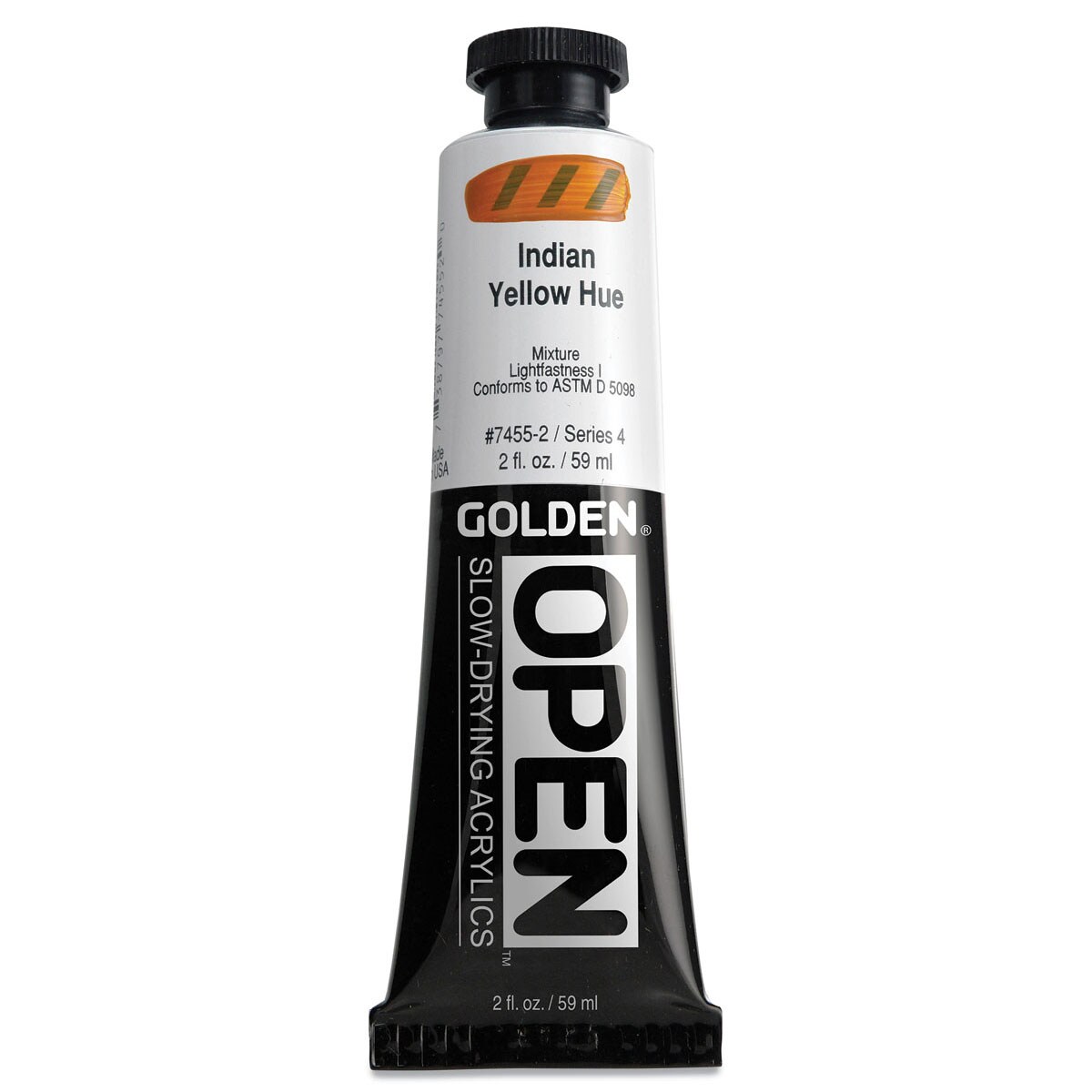 Golden Open Acrylics - Indian Yellow Hue, 2 oz Tube