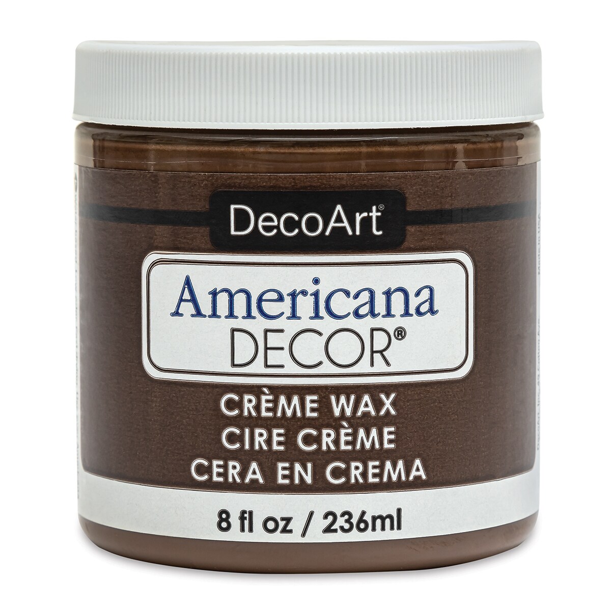 DecoArt Americana Decor Creme Wax - Deep Brown, 8 oz jar