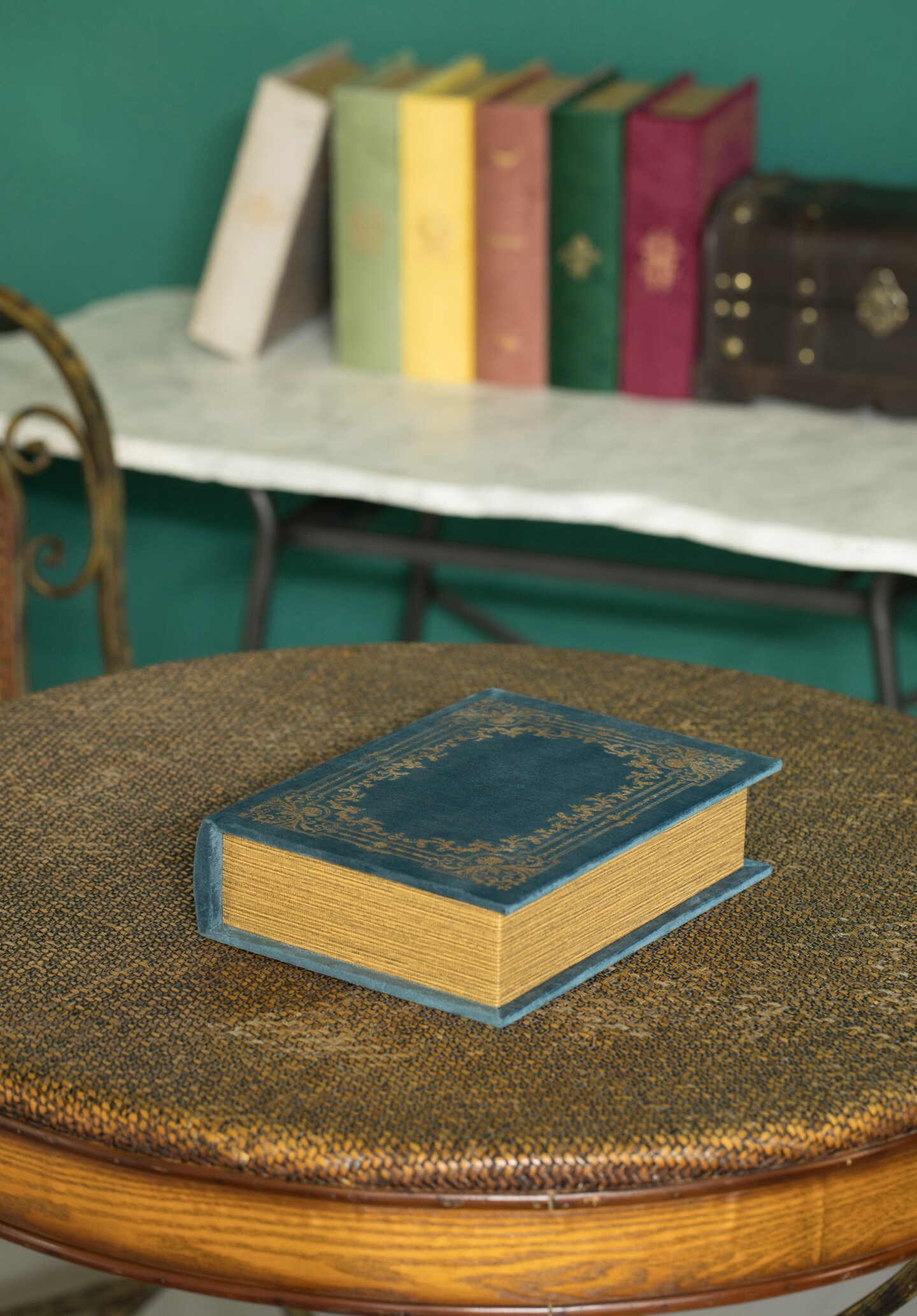 Decorative Vintage Book Shaped Trinket Storage Box