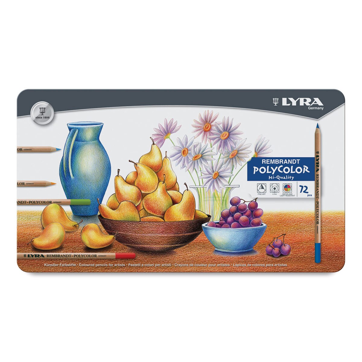 Lyra Rembrandt Polycolor Premium Oil-Based Colored Pencil Set - Set of 72