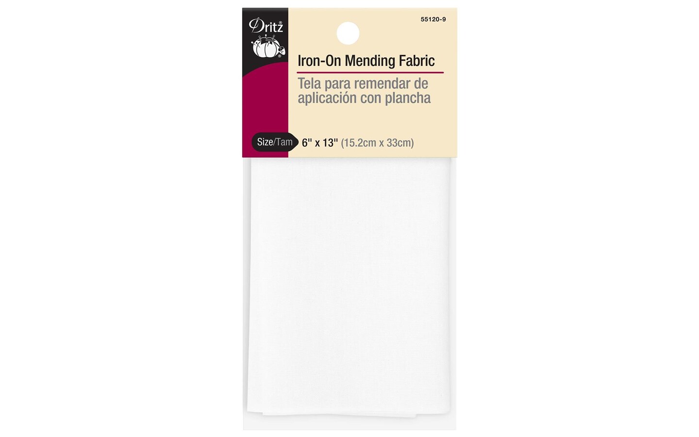Dritz Patch Iron On Mending Fabric 6x13 White | Michaels