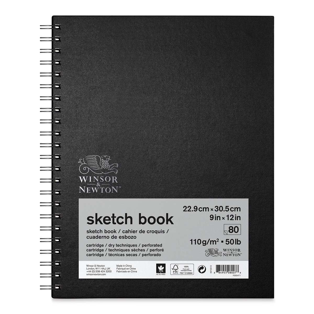 Winsor &#x26; Newton Spiral Sketchbook - 12&#x22; x 9&#x22;
