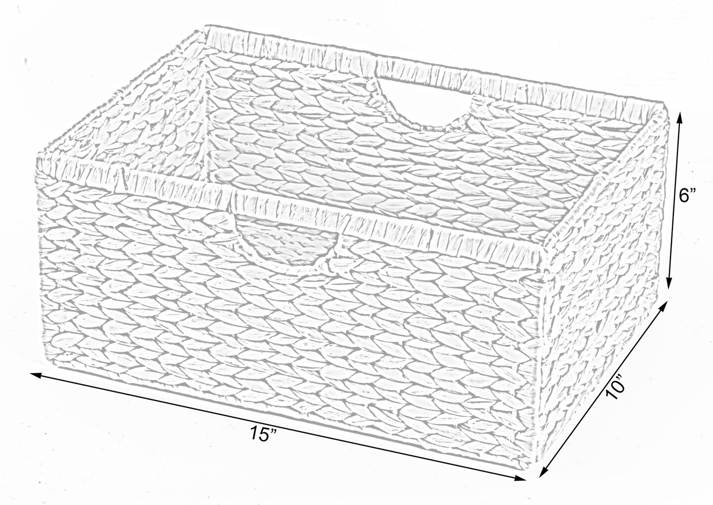 Foldable Natural Water Hyacinth Storage Bin