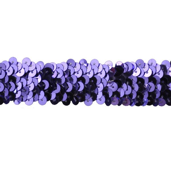 Belagio Stretch Sequin Trim, 1&#x22; Wide, 10-Yard Bolt, Purple