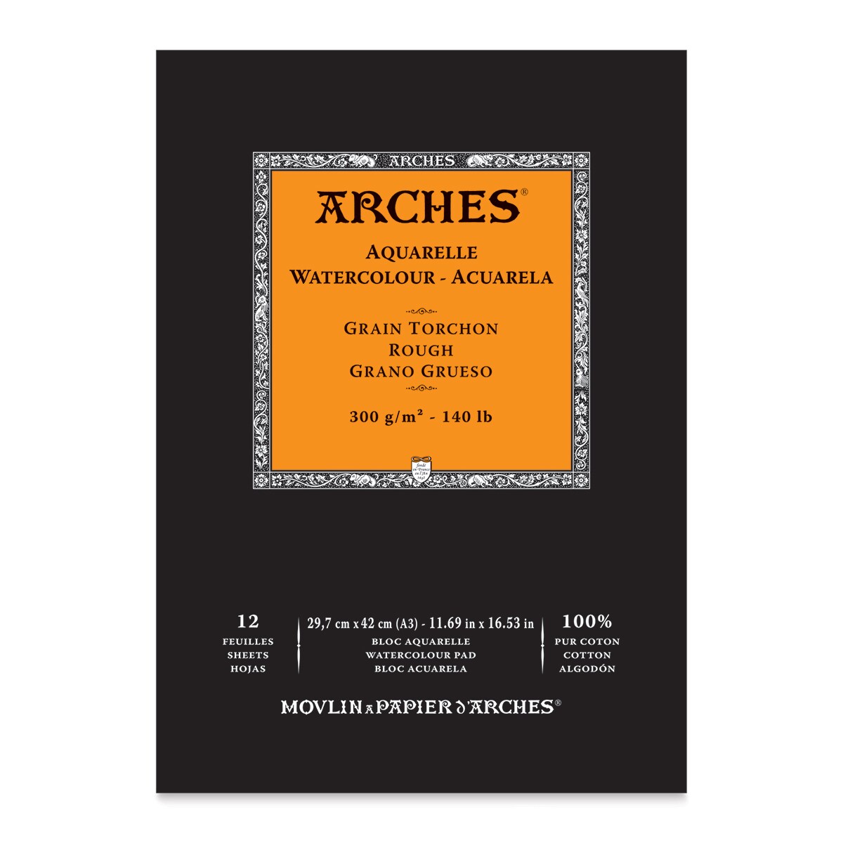 Arches Watercolor Pad - 11.7&#x22; x 16.5&#x22;, 140 lb, Rough, 12 Sheets