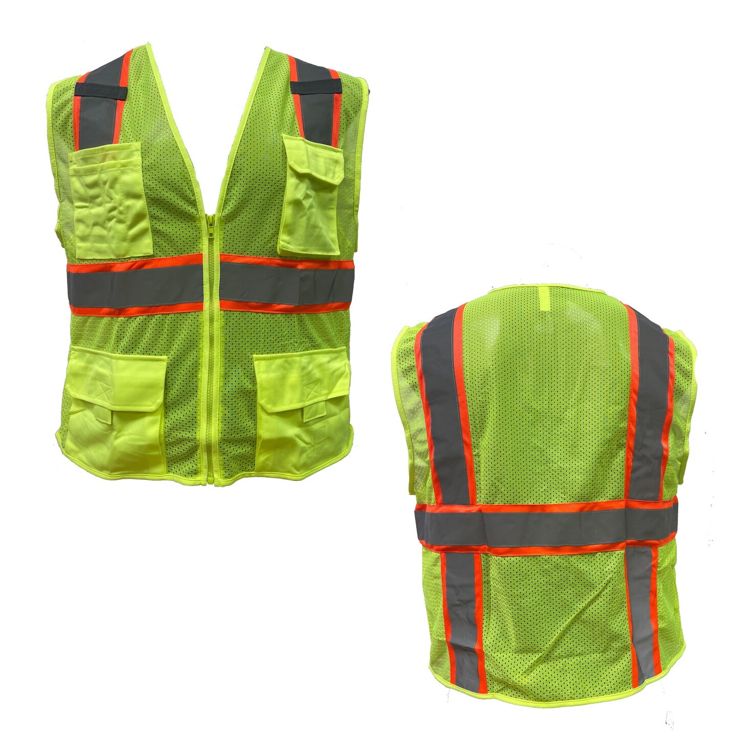 High Visibility Waistcoat Reflective Jacket Ropa De Trabajo, Safety Vest  With Zipper Closure, Security Work, High-visibility outdoor hoodie, Men's  safety thermal hoodie, Up to 2XL