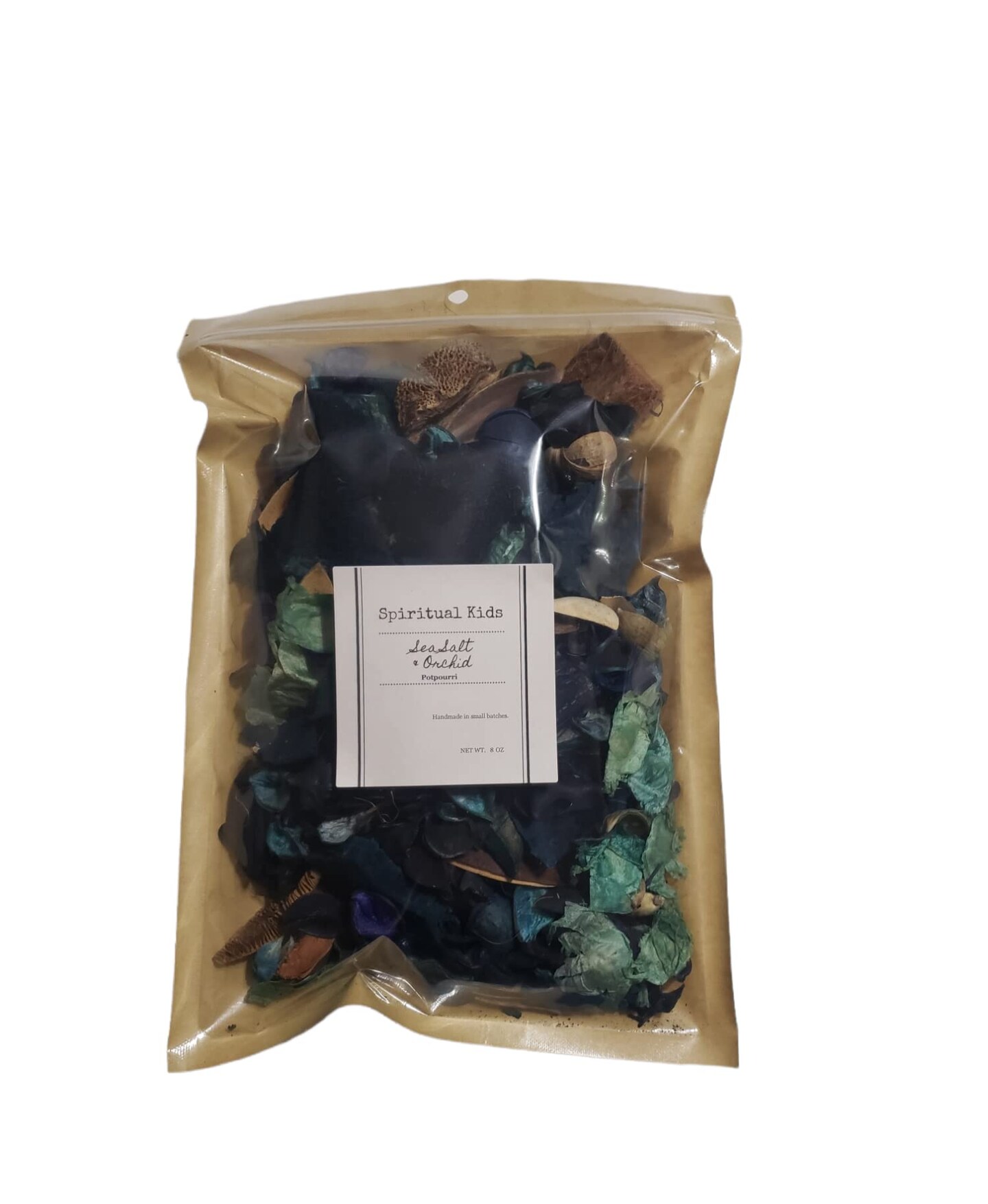 Sea Salt &#x26; Orchid 8oz Potpourri Bag made with Fragrant/Essential Oils HandMade FREE SHIPPING Blue Green Potpourri| Wedding Favors