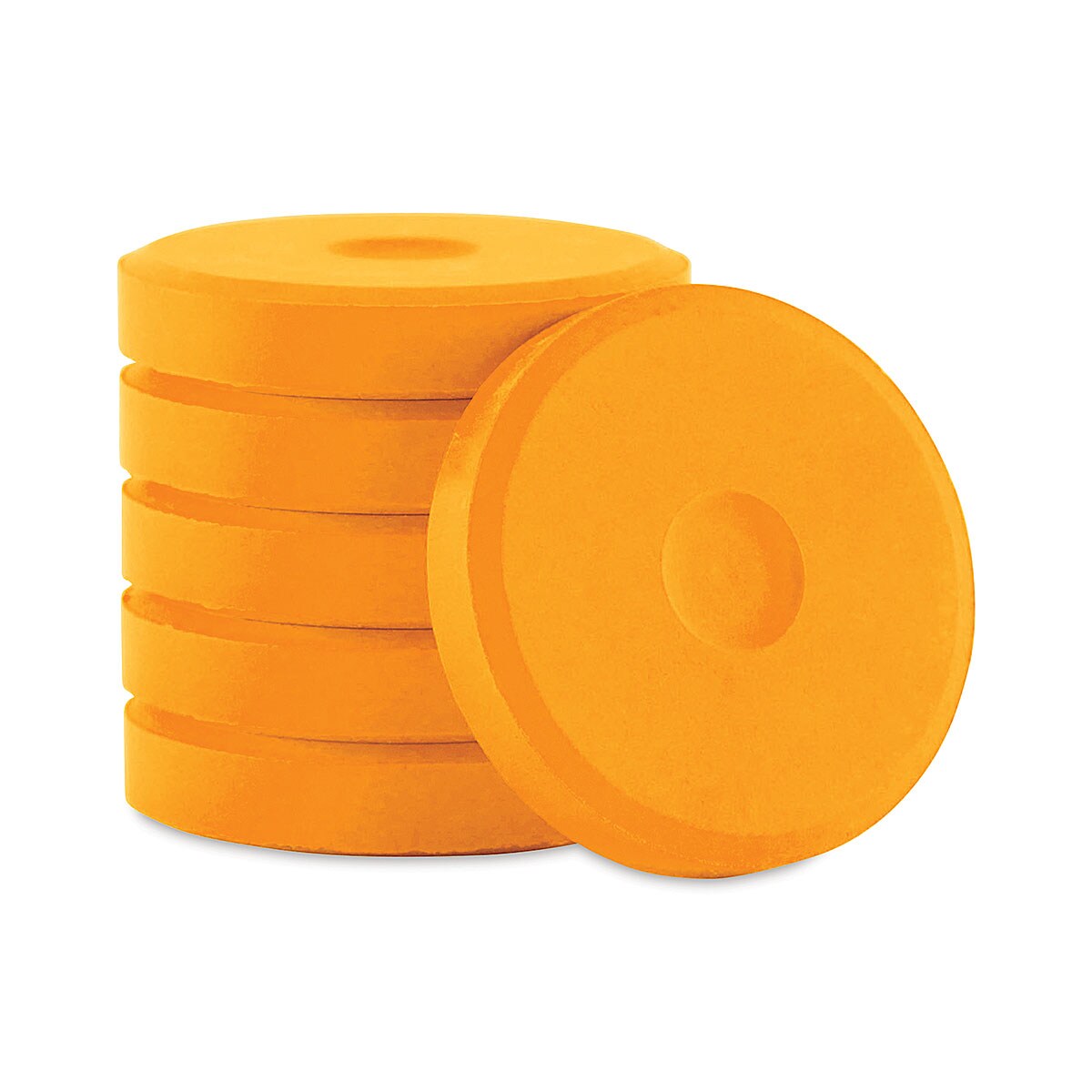 Richeson Tempera Cakes - Fluorescent Orange, Pkg of 6