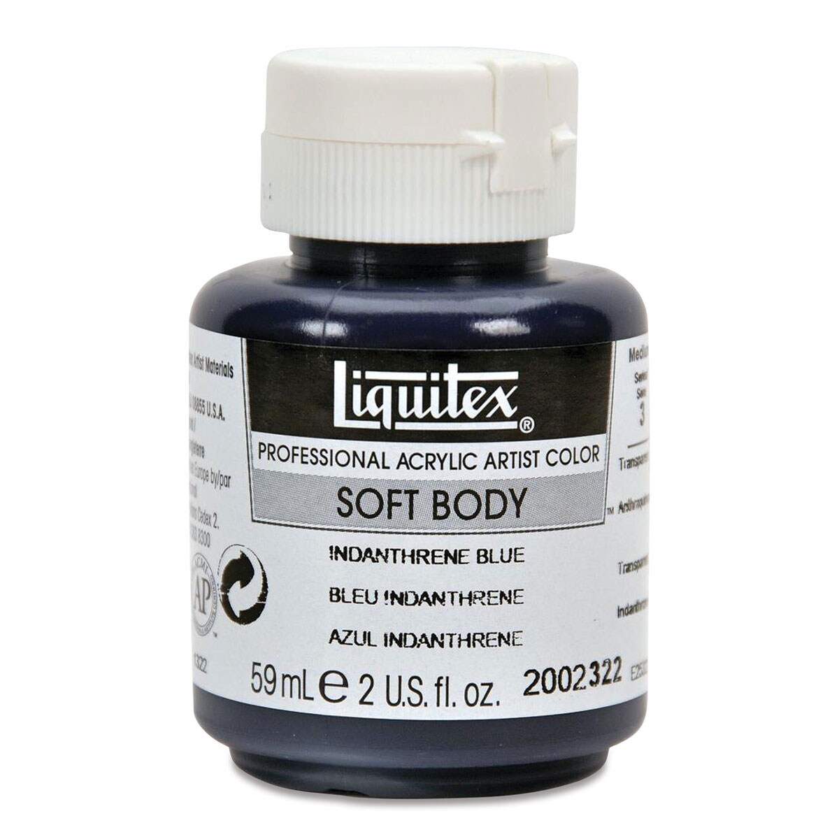 Liquitex Soft Body Artist Acrylics - Indanthrene Blue, 59 ml bottle