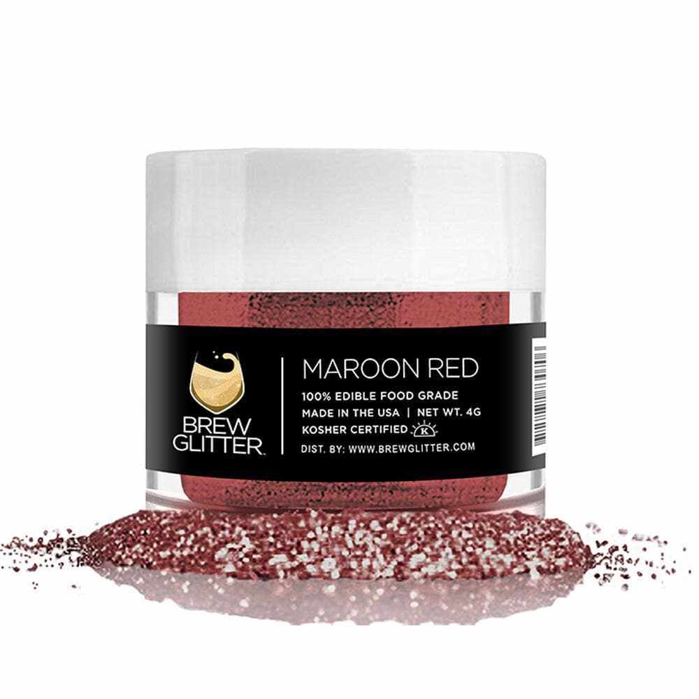 Maroon Red Drink Glitter Edible Glitter for Drinks, Beverages, Foods