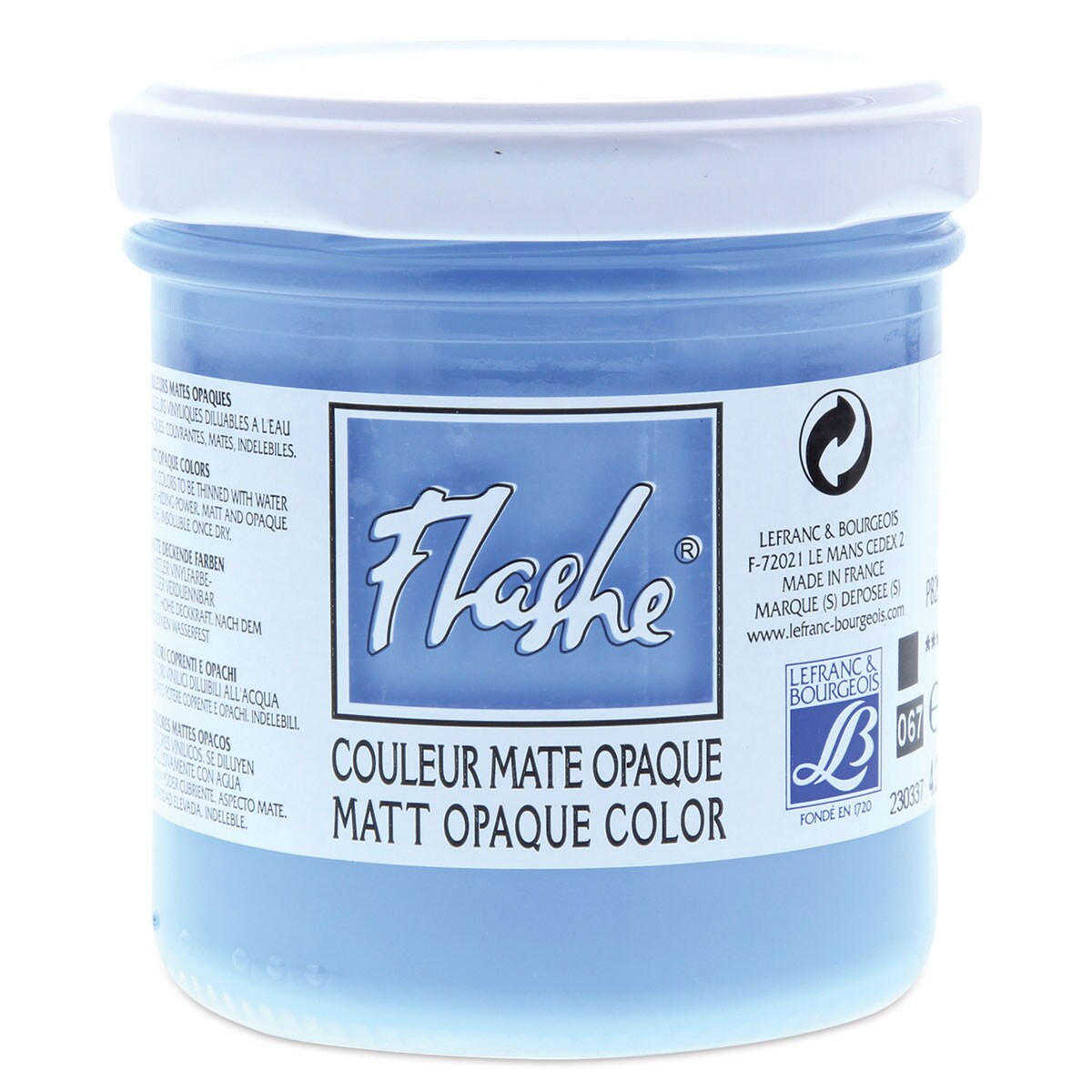 Lefranc & Bourgeois Flashe Vinyl Paint - Royal Blue, 125 ml jar