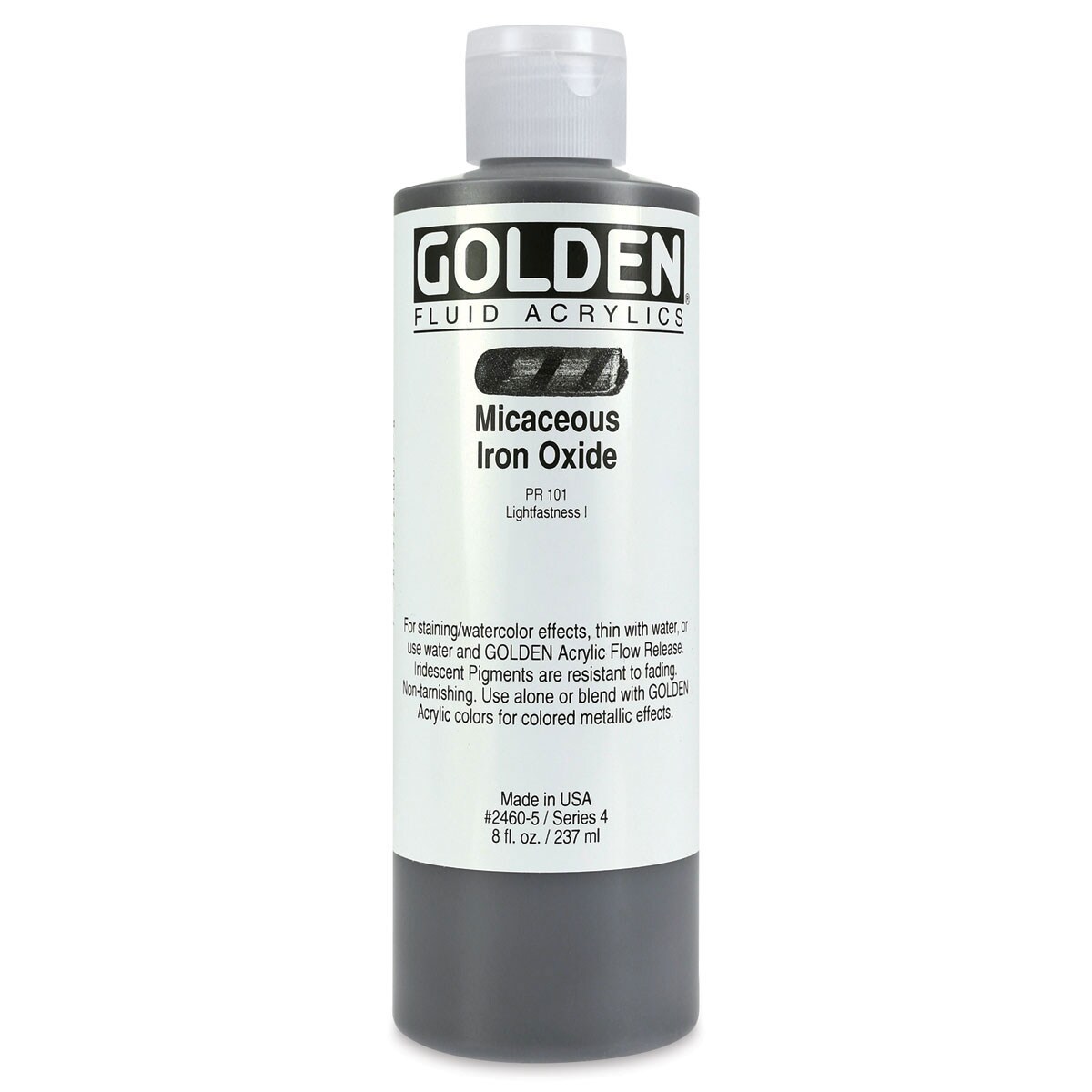 Golden Fluid Acrylics - Iridescent Micaceous Iron Oxide, 8 oz