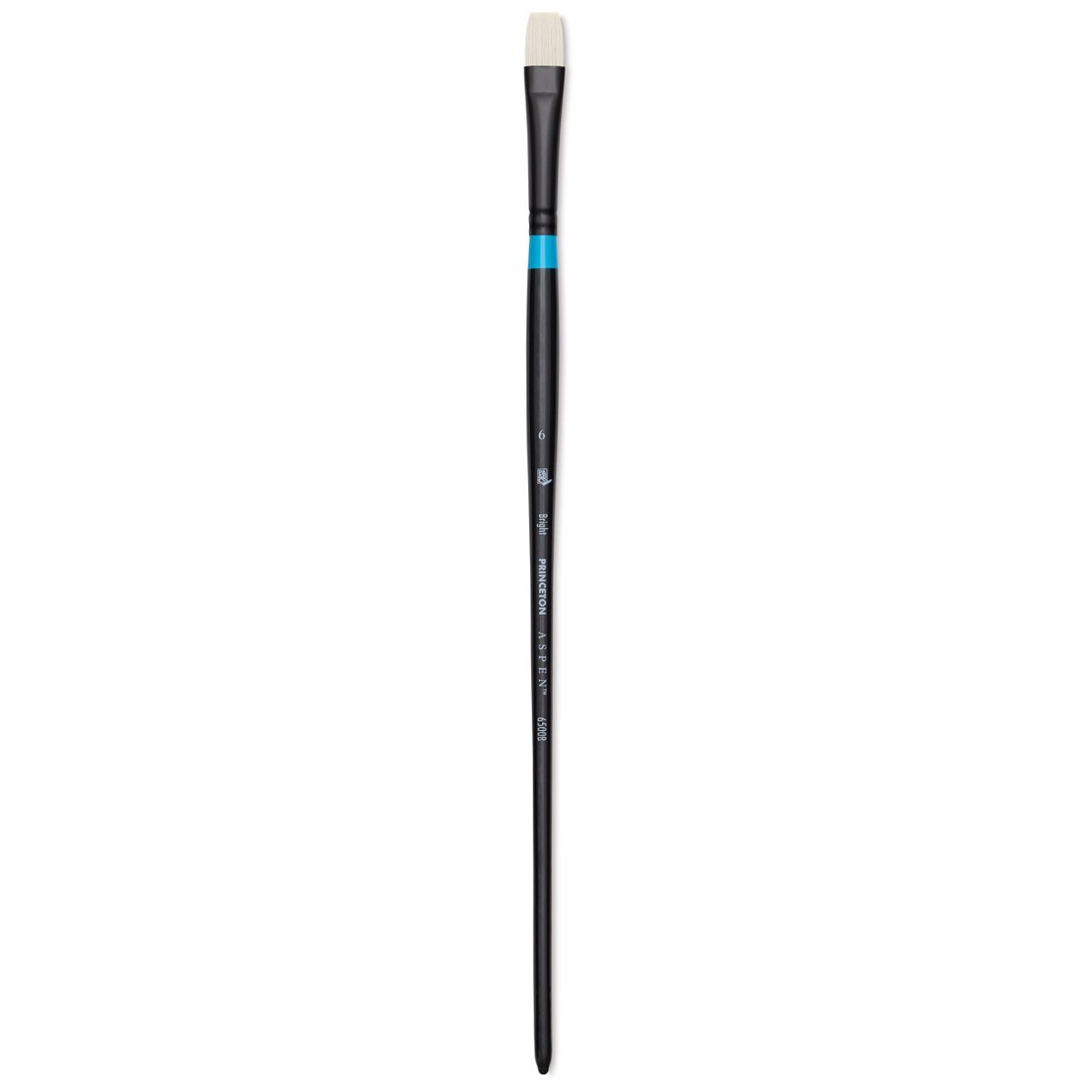 Princeton Series 6500 Aspen Synthetic Brush - Size 6, Bright, Long Handle