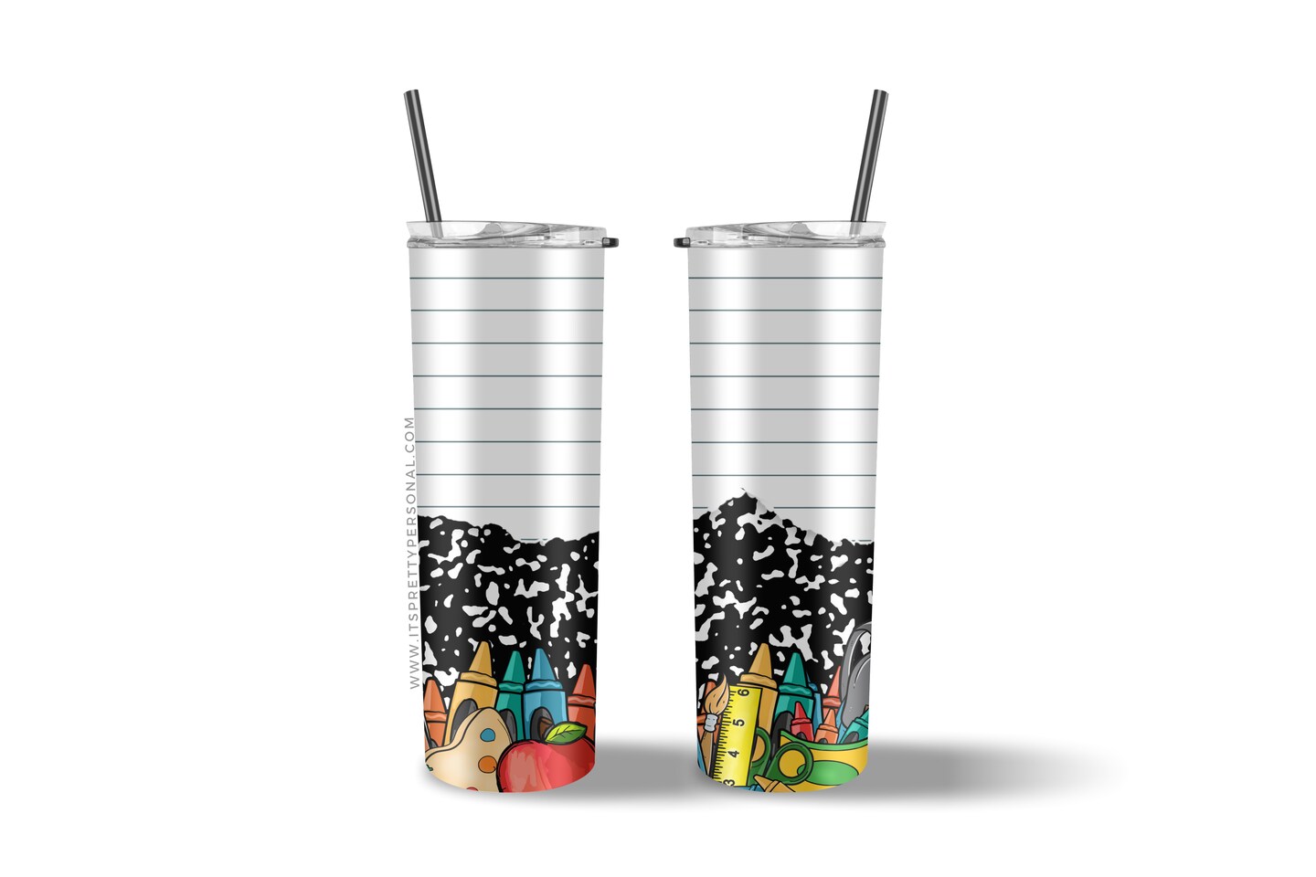 #272 CLEAR- 20oz School Teacher- 9.4" x 8" Pattern Vinyl Wrap (IPP EXCLUSIVE!)