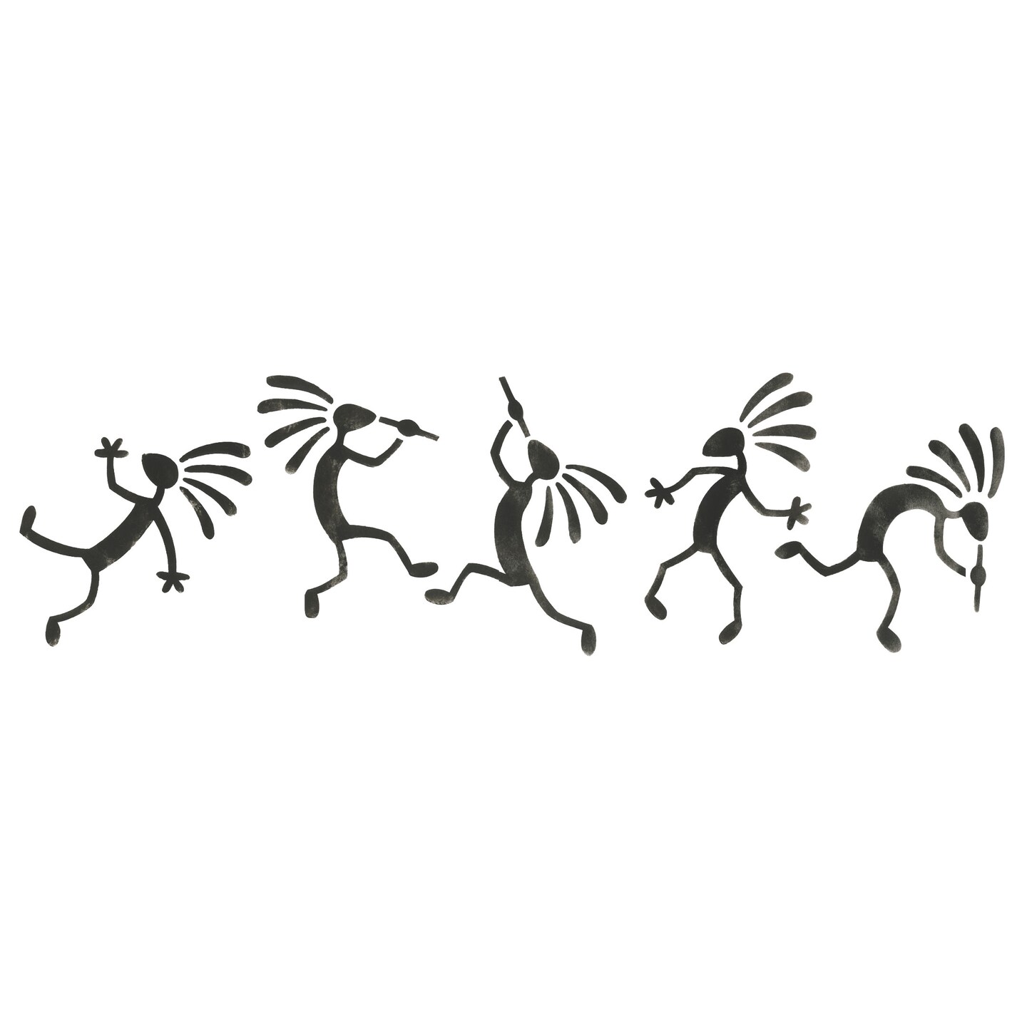 Kokopellis Wall Stencil | 3171 by Designer Stencils | Pattern Stencils | Reusable Stencils for Painting | Safe &#x26; Reusable Template for Wall Decor | Try This Stencil Instead of a Wallpaper | Easy to Use &#x26; Clean Art Stencil Pattern
