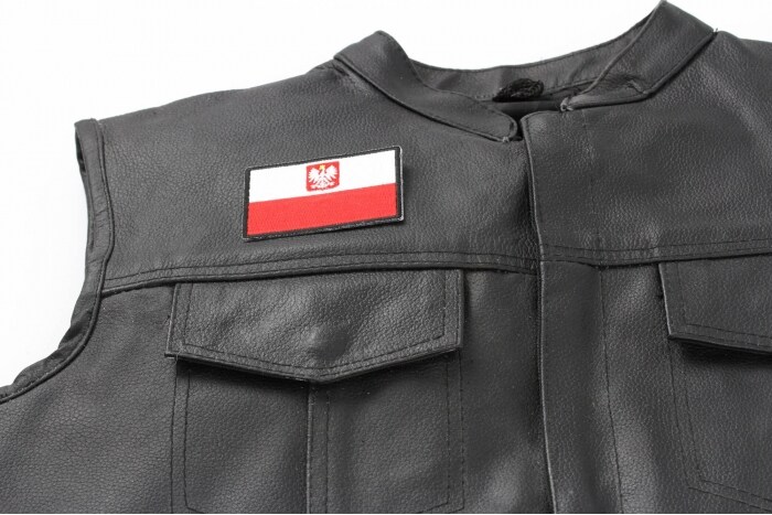 Patch, Embroidered Patch (Iron-On or Sew-On), Poland Polish Flag Patch, 3&#x22; x 2&#x22;