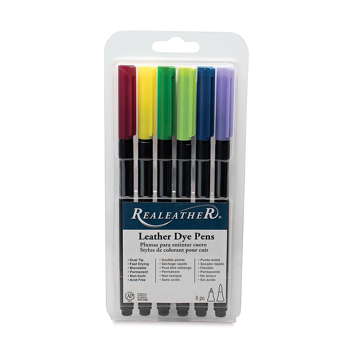Realeather Leather Dye Pens - Landscape Colors, Set of 6