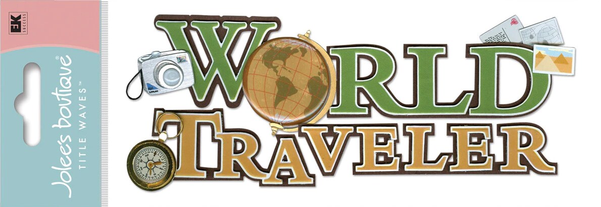 Jolee&#x27;s Boutique World Traveler Dimensional Title Sticker