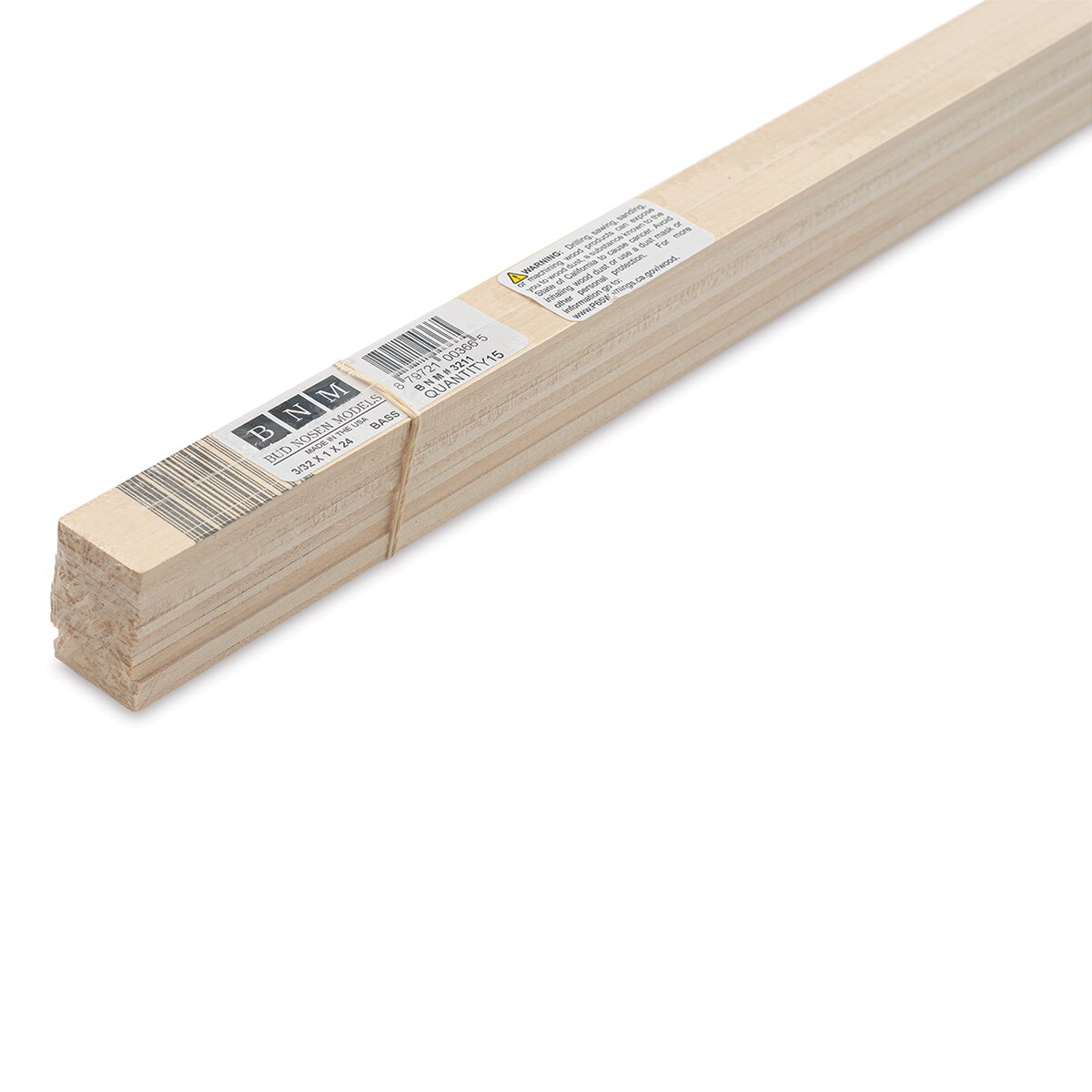 Bud Nosen Wood Products 1013 1/16 x 3/16 x 36 Balsa Strips - Single —  White Rose Hobbies