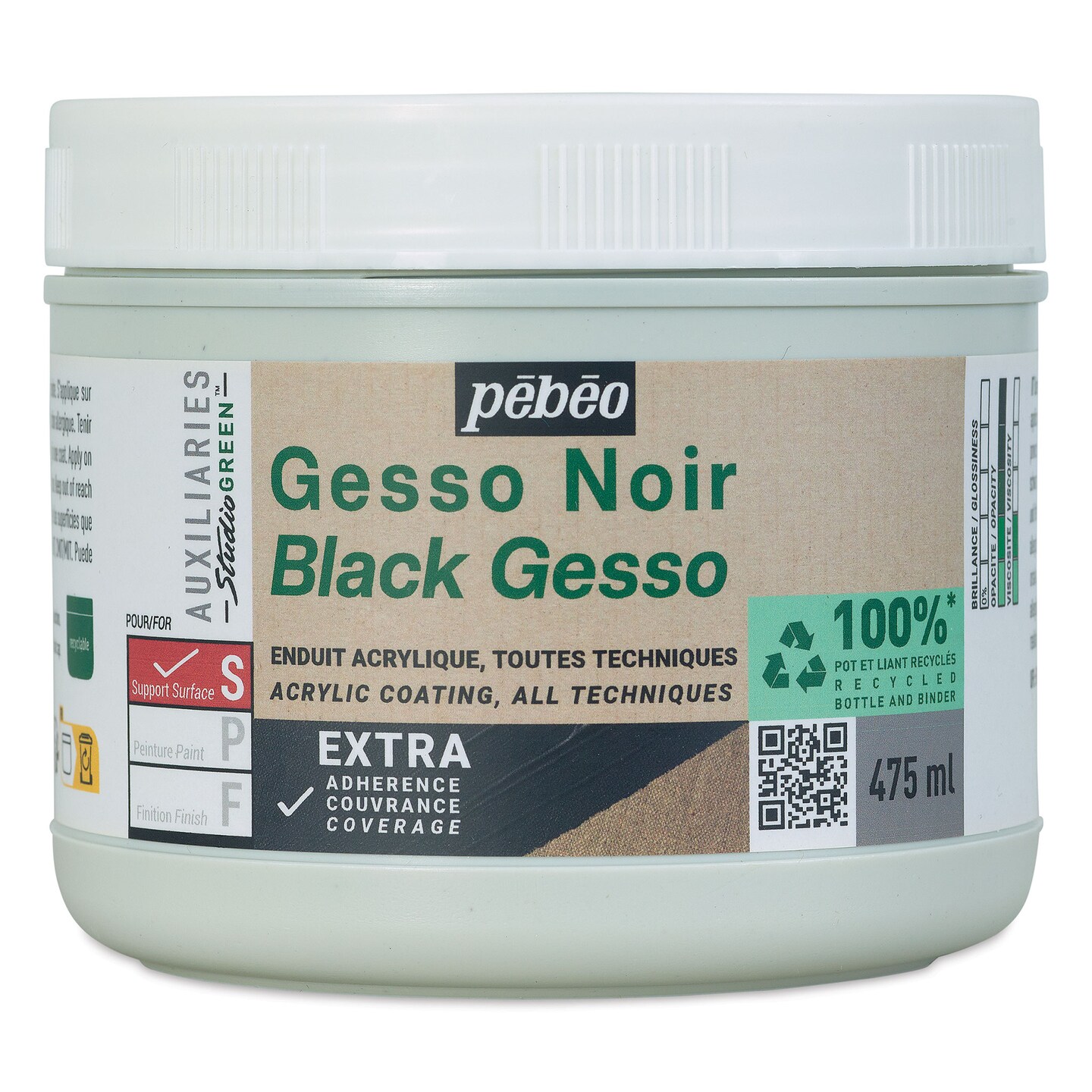 Pebeo Studio Green Gesso Black, 475 ml Michaels